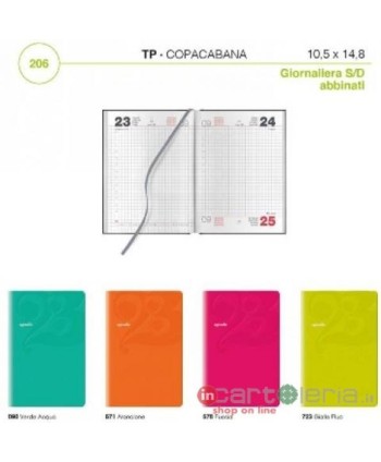 AGENDA 10,5X14,8 GIORNALIERA QUADRETTINO COPACABANA CANGINI (Cod. 0206TP)