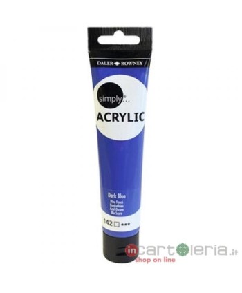 COLORE ALCRILICO SIMPLY 75ml BLU SCURO DALER ROWNEY CANSON (Cod. D126975142)