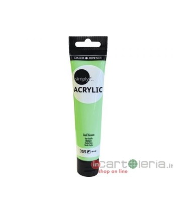 COLORE ACRILICO SIMPLY 75ml VERDE FOGLIA DALER ROWNEY CANSON (Cod. D126975355)