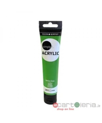 COLORE ACRILICO SIMPLY 75ml VERDE MEDIO DALER ROWNEY CANSON (Cod. D126975391)