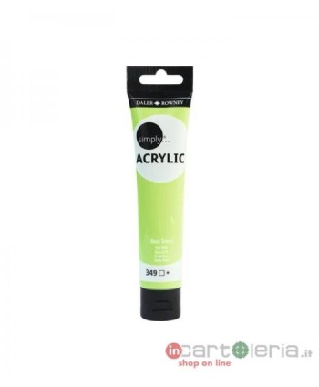 COLORE ACRILICO SIMPLY 75ml VERDE NEON DALER ROWNEY CANSON (Cod. D126975349)