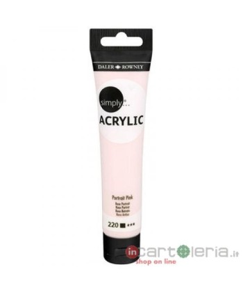 COLORE ACRILICO SIMPLY 75ml ROSA INCARNATO DALER ROWNEY CANSON (Cod. D126975220)