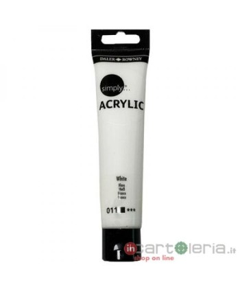 COLORE ACRILICO SIMPLY 75ml BIANCO DALER ROWNEY CANSON (Cod. D126975011)