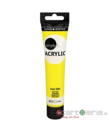 COLORE ACRILICO SIMPLY 75ml GIALLO LIMONE DALER ROWNEY CANSON (Cod. D126975651)