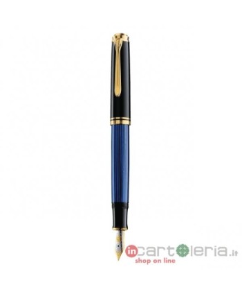 PENNA STILOGRAFICA M600 FUSTO RIGATO BLU E NERO PELIKAN (Cod. M600 BLU)