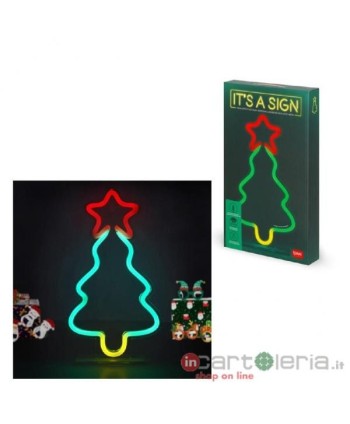 LUCE NEON-EFFECT LED SIGN - IT'S A SIGN - XMAS LEGAMI