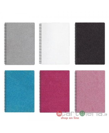 QUADERNO SPIRALE 17X25 2 SUB 70 FF GLITTER NEXT (Cod. 04274)