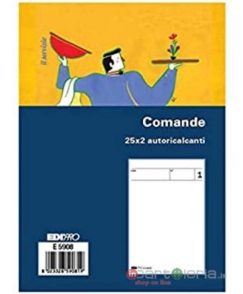 BLOCCO COMANDE 25X2 AUTORICALCANTE 10,5X7,5 EDIPRO (Cod. E5908)