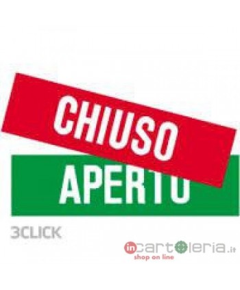 TARGA C/CATENELLA 15X4 CHIUSO/APERTO LETTERFIX (Cod. T01300)