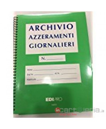CARTELLA AZZERAMENTI GIORNALIERO 30X23 EDIPRO (Cod. E6833)