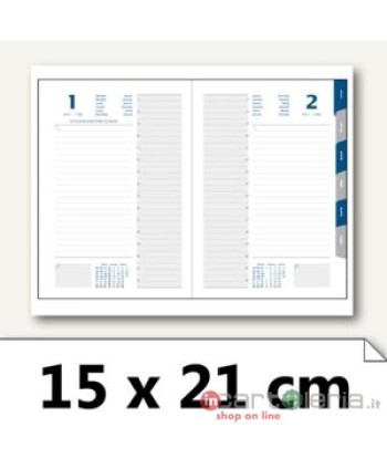 AGENDA GIORNALIERA 15X21 C/TACCHE TIME 21 ML SILVA QUO VADIS (Cod. 21312E)