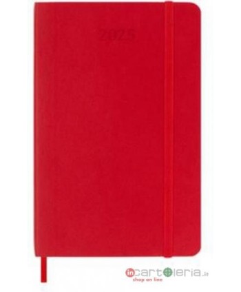 AGENDA GIORNALIERA 12 MESI POCKET. C. MORBIDA ROSSA MOLESKINE 2025 PANINI