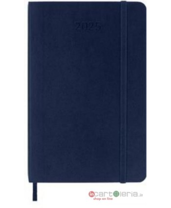 AGENDA GIORNALIERA 12 MESI POCKET. C. MORBIDA BLU ZAFFIRO MOLESKINE 2023