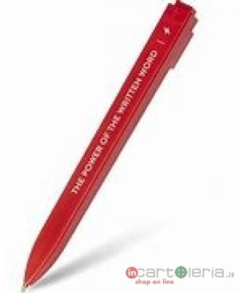 PENNA SFERA GO PEN 1.0 MESSAGE SCARLET RED TAGGED MOLESKINE